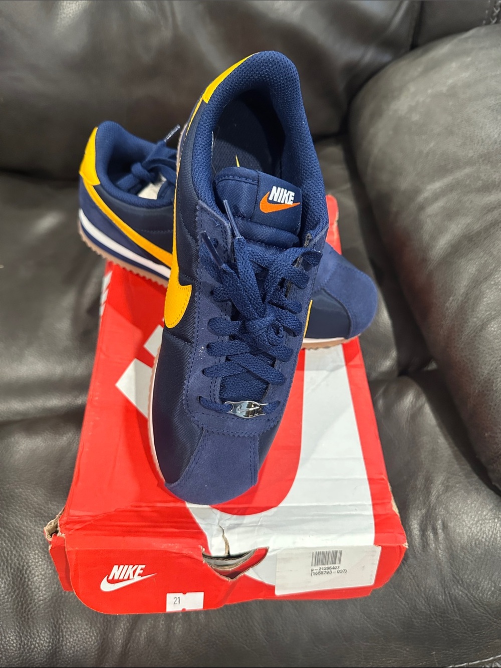 Nike Cortez-Midnight Navy/University Gold